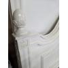 Image 3 : Beautiful White Wood 57'' Wide & 53'' Tall Headboard, 57'' Wide & 37'' Tall Footboard With Side And 