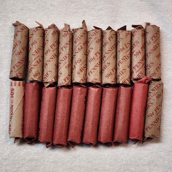 MYSTERY PENNY LOT ~ $10 in Assorted United States Rolled Pennies ~ Unsearched ~ From the 60's to NOW