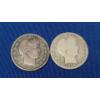 Image 1 : 1892 & 1899 90% Silver Barber Quarters - Face Value: $0.50