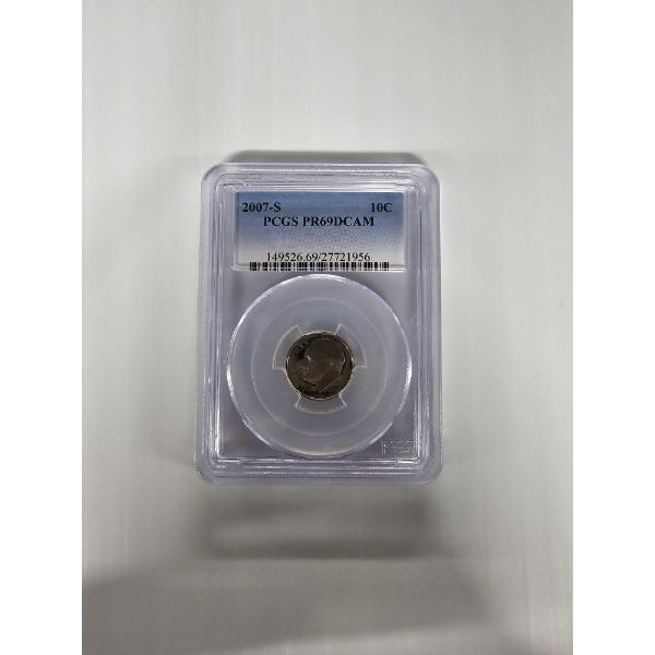 2007 - S Roosevelt Silver Dime - PCGS - Proof 69 Deep CAM