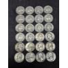 Image 1 : 24 Silver Quarters - 90% - $6.00 FV