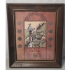 Image 1 : Vintage Framed 12" x 10" "The Forty Niners" Liberty "V" Nickels - Face Value: $0.45