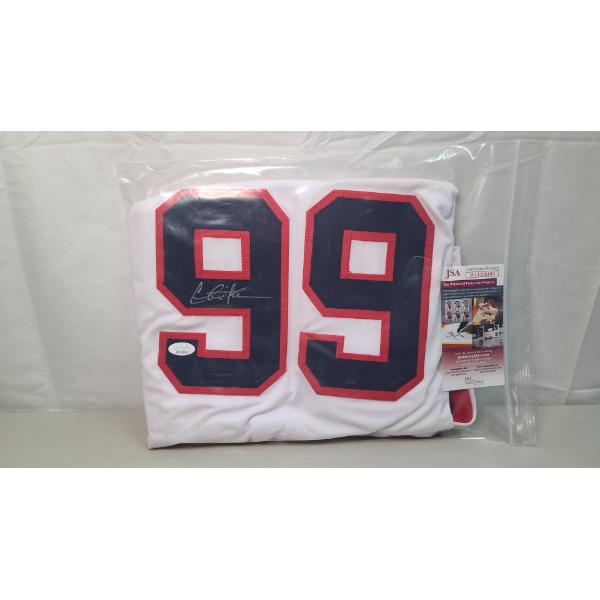 Authentic JSA Certified Autographed Charlie Sheen XL Ricky "Wild Thing" Vaughn Jersey