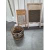 Image 1 : Two Antique Wash Boards & Vintage Paint Can