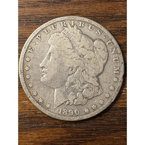 90% Silver - 1890 Morgan Silver Dollar - FV $1.00