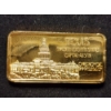 Image 2 : Vintage Gold Plated 28th State Texas One Troy Oz .999 Fine Silver Bar 
