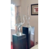 Image 4 : 1 Of Two - Finest Artist Signed Lead Crystal Sculpture Of Pelican Bird - Offered Indivually