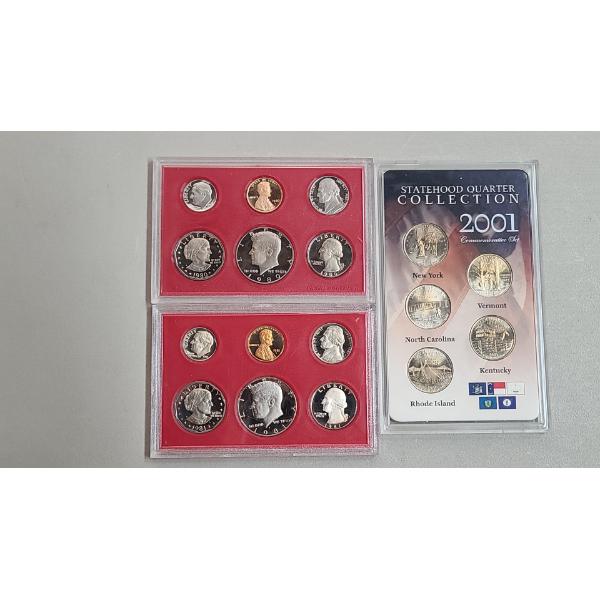 United States 1980-S, 1981-S Proof Coin Sets & 2001 Statehood Quarter Collection Commemorative Set