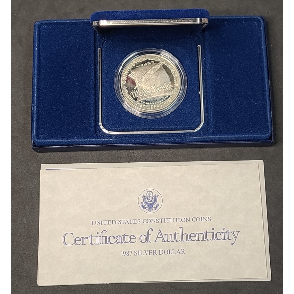 1987 United States Liberty Constitution Silver 90% Silver Coin