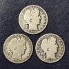 Image 1 : 3 Pcs Halve Dollars - 1899  P/O/S Barber Halves - Liberty Head (50c)