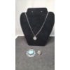 Image 1 : Free Mason Stamped Lincoln Head Cent Necklace With Long Chain & Costume Pendant & Ring