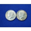 Image 1 : x2 40% Silver Kennedy Half Dollars: 1969 & 1968 Face Value: $1.00