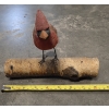 Image 3 : Magestic Hand Carved Eagle On Wood Base And Pretty Carved Cardinal On Branch