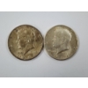Image 1 : Two 1964 United States 90% Silver Kennedy Half Dollars ~ $1.00 Face Value