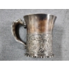 Image 2 : Antique Ornate Sterling Silver Cup With Wonderful Depiction On Side Weighing 224 Grams