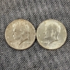 Image 1 : Two 1964 United States 90% Silver Kennedy Half Dollars ~ $1.00 Face Value