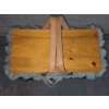 Image 2 : Basket Stand with Basket - Green Gingham Liner and Handles - 24x18x8.5