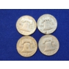 Image 2 : x4 Assorted Years 90% Silver Franklin Half Dollars - Face Value: $2.00