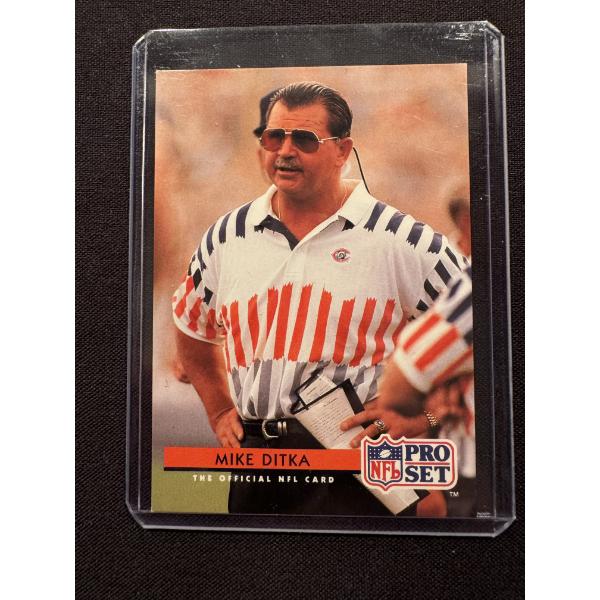 1992 Mike Ditka Pro Set Football Card - Excellent Condition
