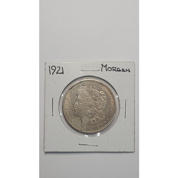 United States 1921-S (Micro-S) Morgan 90% Silver Dollar - Final Year Of The Morgan Silver Dollar 