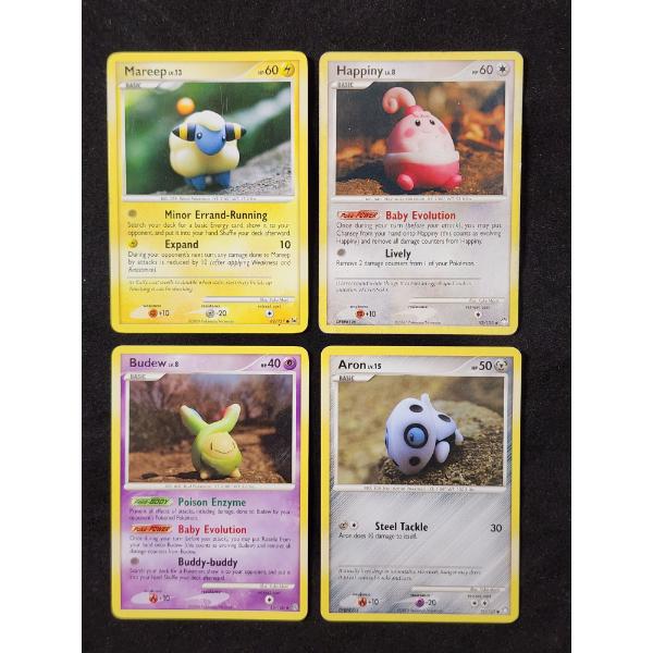 Four Assorted Vintage Pokemon Trading Cards ~ ALL FEATURING YUKA MORII ARTWORK!
