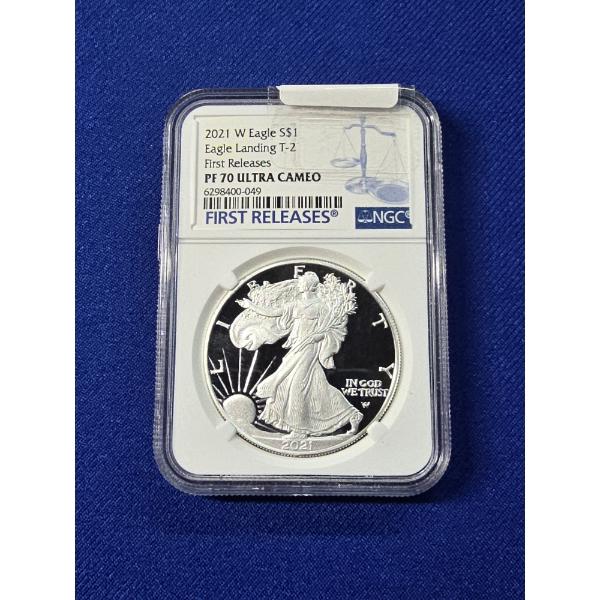 2021- W American Silver Eagle - Eagle Landing T-2 First Releases NGC PF 70 ULTRA CAMEO 
