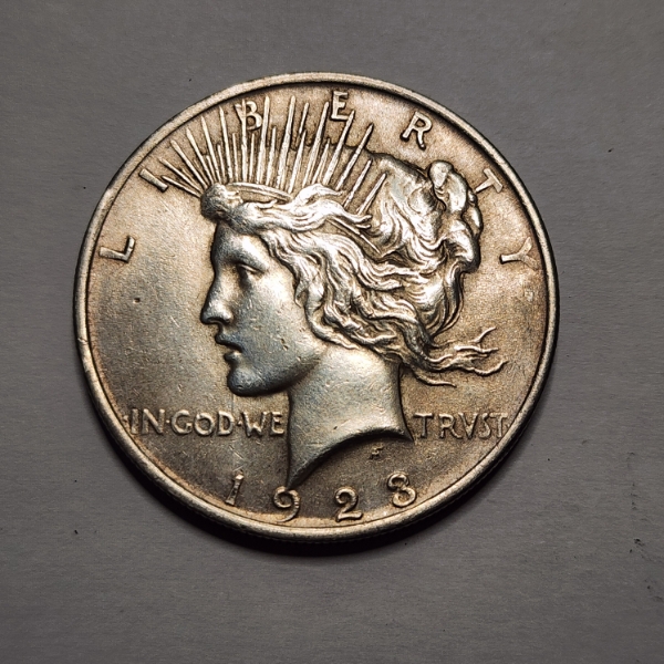 1923 Silver Peace Dollar - 90% Silver U.S. Coin 