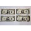 Image 1 : Four Assorted United States $1 Blue Seal Silver Certificates FV: $4.00
