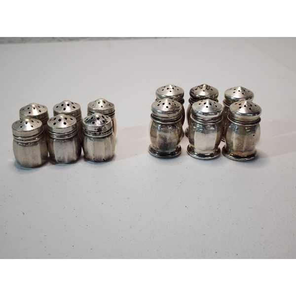 Assorted Sets of Sterling Silver Mini Salt & Pepper Shakers TW: 56.4g