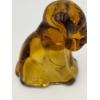 Image 2 : Adorable Degenhart Vintage Glass Dog Figurine- Amber Lite