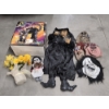 Image 1 : Great Condition Halloween Items Including Fiber Optic Cat, 4 Latex Masks & More