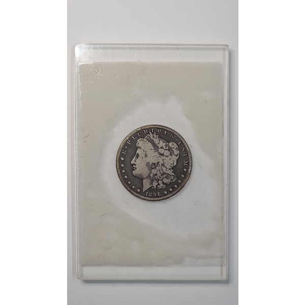 1896-O 90% Silver Morgan Dollar In Acrylic Display