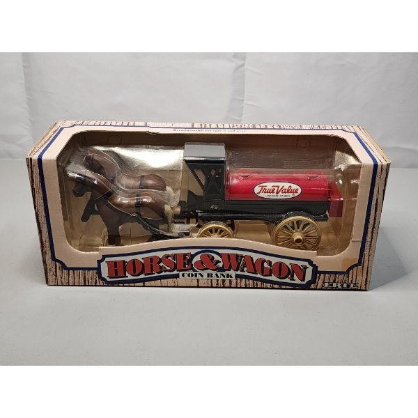 Ertl Horse & Wagon Diecast Coin Bank
