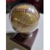 Image 3 : Vintage 1948 Cleveland Indians Chief Whaoo Souvenir Baseball In Protective Plastic & Wood Display  