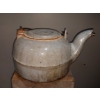 Image 1 : Antique Cast Iron Porcelain Enamel Tea Pot "Wrought Iron Range Co. St. Louis'"  RARE