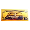 Image 2 : $50 US Currency Gold Foil Note - 24k (.999) Gold Foil 1 of 7 in The Modern Note Series Offered