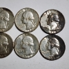 Image 3 : Eight Assorted 1964 United States Washington 90% Silver Quarters ~ $2.00 Face Value