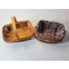Image 2 : (2) Longaberger Baskets: One w/ American Fabric Liner & Plastic Separate Liner - Excellent Condition