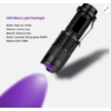 Image 6 : UV Black Light Flashlight - 12 LED 395nm for Inspection of Uranium Glass, Marbles, Money & Bed Bugs