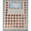 Image 1 : Collection Of (50) Lincoln Memorial Cents With US States Engraved In Educational Display - FV:$ 0.50
