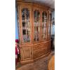 Image 1 : Gorgeous Solid Oak China Cabinet - Curio - Mirrored Back In Fabulous Condition