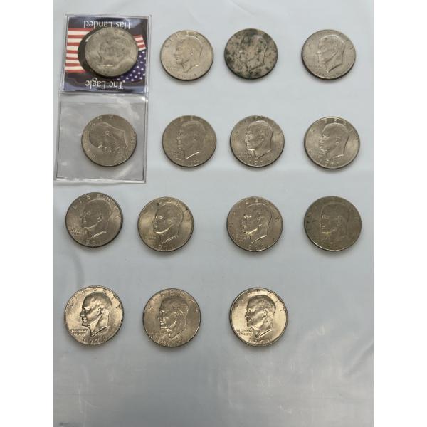  Lot Of 15 Eisenhower Liberty One Dollar Coins 1971-1978 - Face Value $15.00 