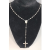 Image 1 : Sterling Silver 16" Rosary Necklace - Weight: 11.1g