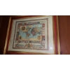Image 2 : Vintage Set Of Framed Maps Of The World 23" x 18" Both Nicely Done See Pics
