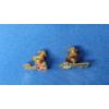 Image 2 : (2) 10K Gold Key Bank Pins One With Diamond & One With Ruby - Weight: 3.0g