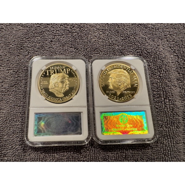 2 - Limited Edition 2024 Donald Trump Presidential Campaign Proof Like Coins