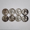 Image 1 : Eight Assorted 1964 United States Washington 90% Silver Quarters ~ $2.00 Face Value