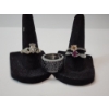 Image 1 : Four Sterling Silver Rings Assorted Gemstones and Styles - TW: 15.4g