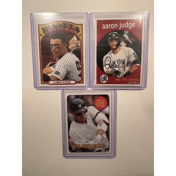 3 - 2023 Aaron Judge Limited Edition New York Yankees Baseball Cards In Holders - Exceptional Cards