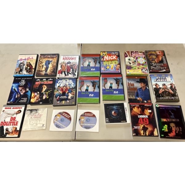 Tons of DVD's! Includes Dr. Doolitte - Final Destination - Ladder 49 - Christmas with the Kranks 
